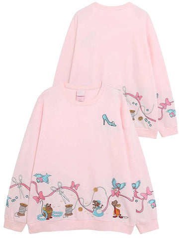 Disney Cinderella Princess Mickey Mouse Letter Cartoon Print Embroidery Fleece Sweatshirt Sweet Women O-Neck Pullover Jumper Top Zen Fit Plus Disney Cinderella Princess Mickey Mouse Letter Cartoon Print Embroidery Fleece Sweatshirt Sweet Women O-Neck Pullover Jumper Top Zen Fit Plus