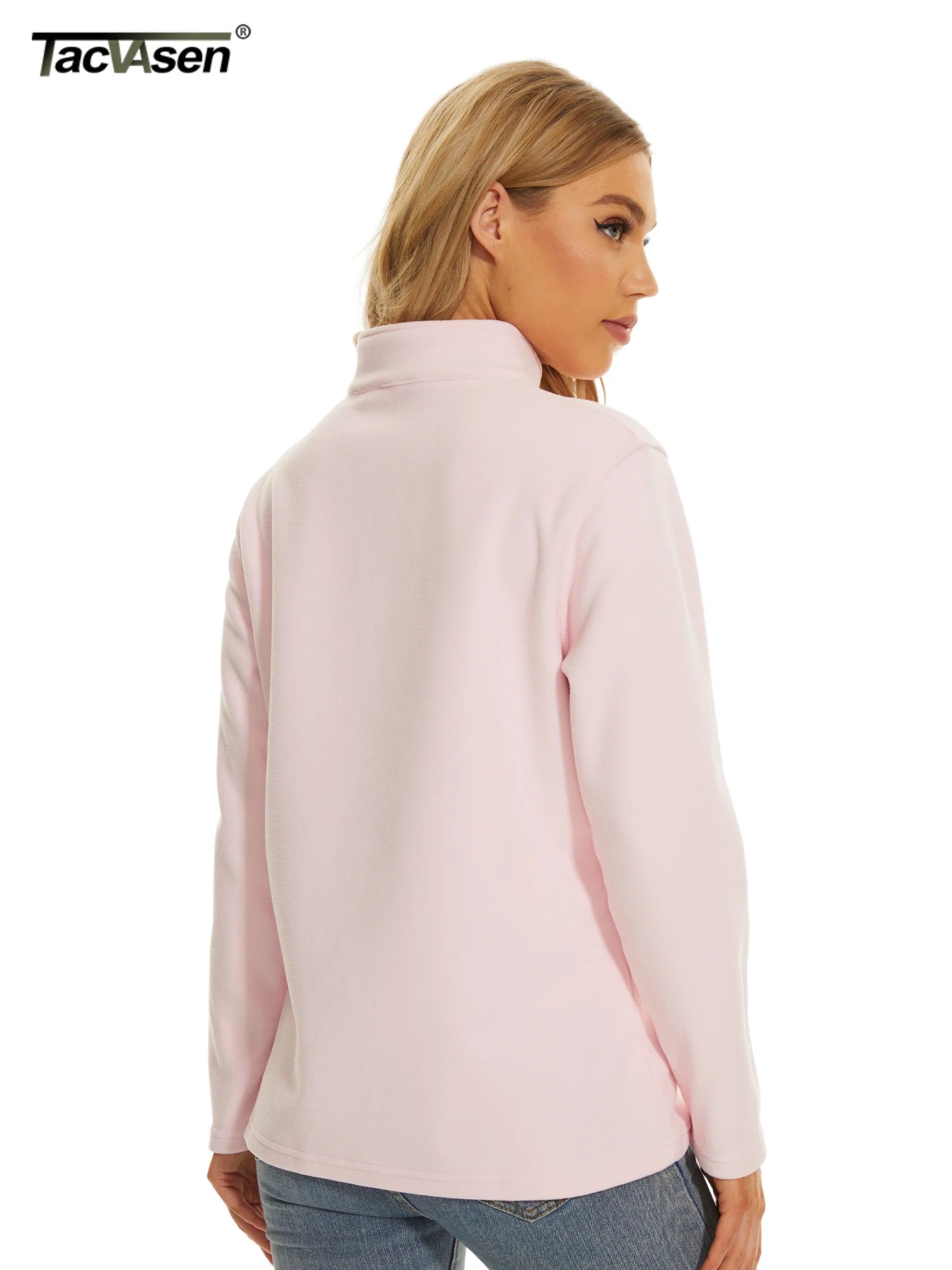 TACVASEN Stand Collar 1/4 Zip Fleece Pullover Womens Outdoor Sports Casual Tops Autumn Winter Lightweight Soft Warm Sweatshirt Zen Fit Plus TACVASEN Stand Collar 1/4 Zip Fleece Pullover Womens Outdoor Sports Casual Tops Autumn Winter Lightweight Soft Warm Sweatshirt Zen Fit Plus