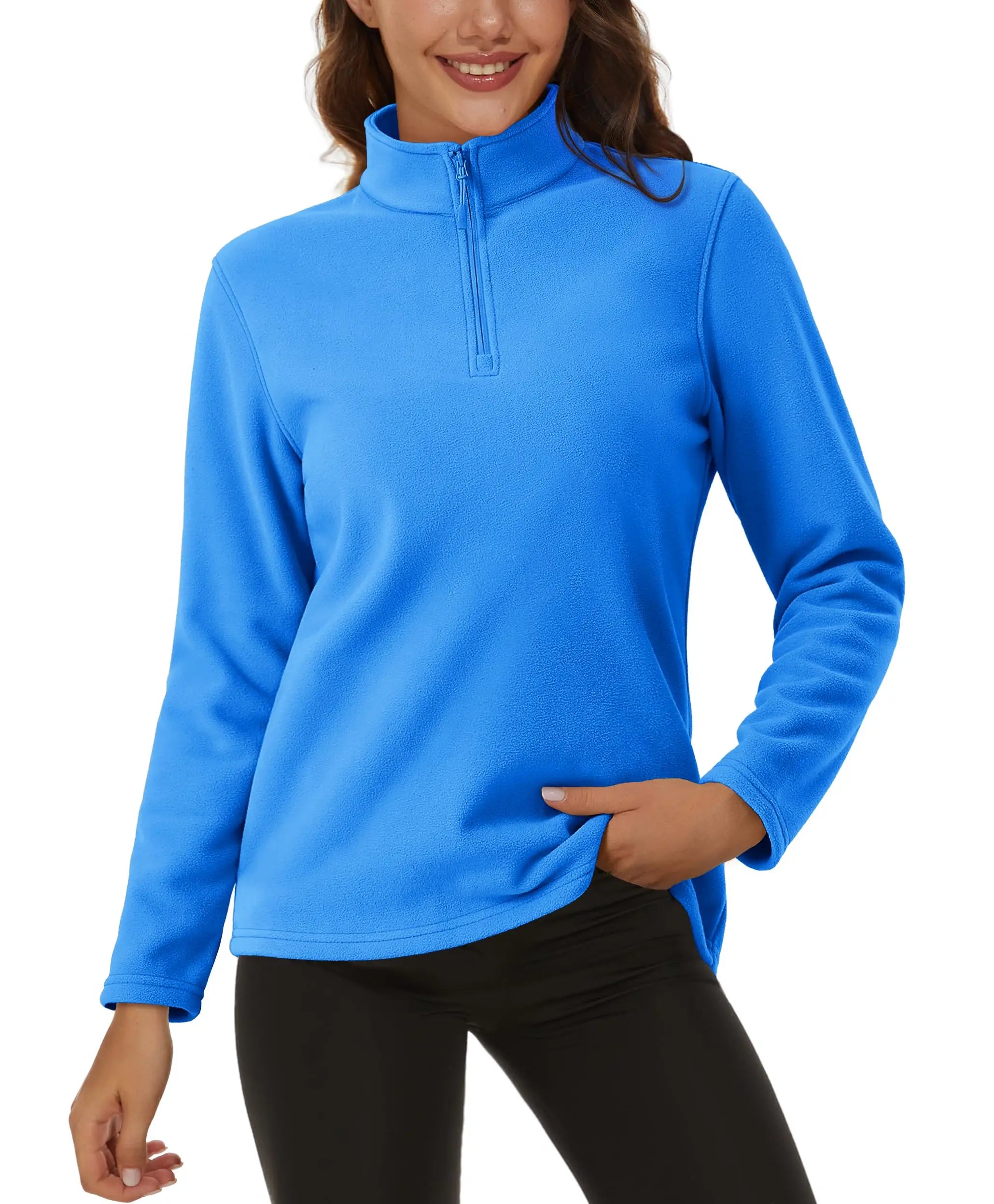 TACVASEN Stand Collar 1/4 Zip Fleece Pullover Womens Outdoor Sports Casual Tops Autumn Winter Lightweight Soft Warm Sweatshirt Zen Fit Plus TACVASEN Stand Collar 1/4 Zip Fleece Pullover Womens Outdoor Sports Casual Tops Autumn Winter Lightweight Soft Warm Sweatshirt Zen Fit Plus