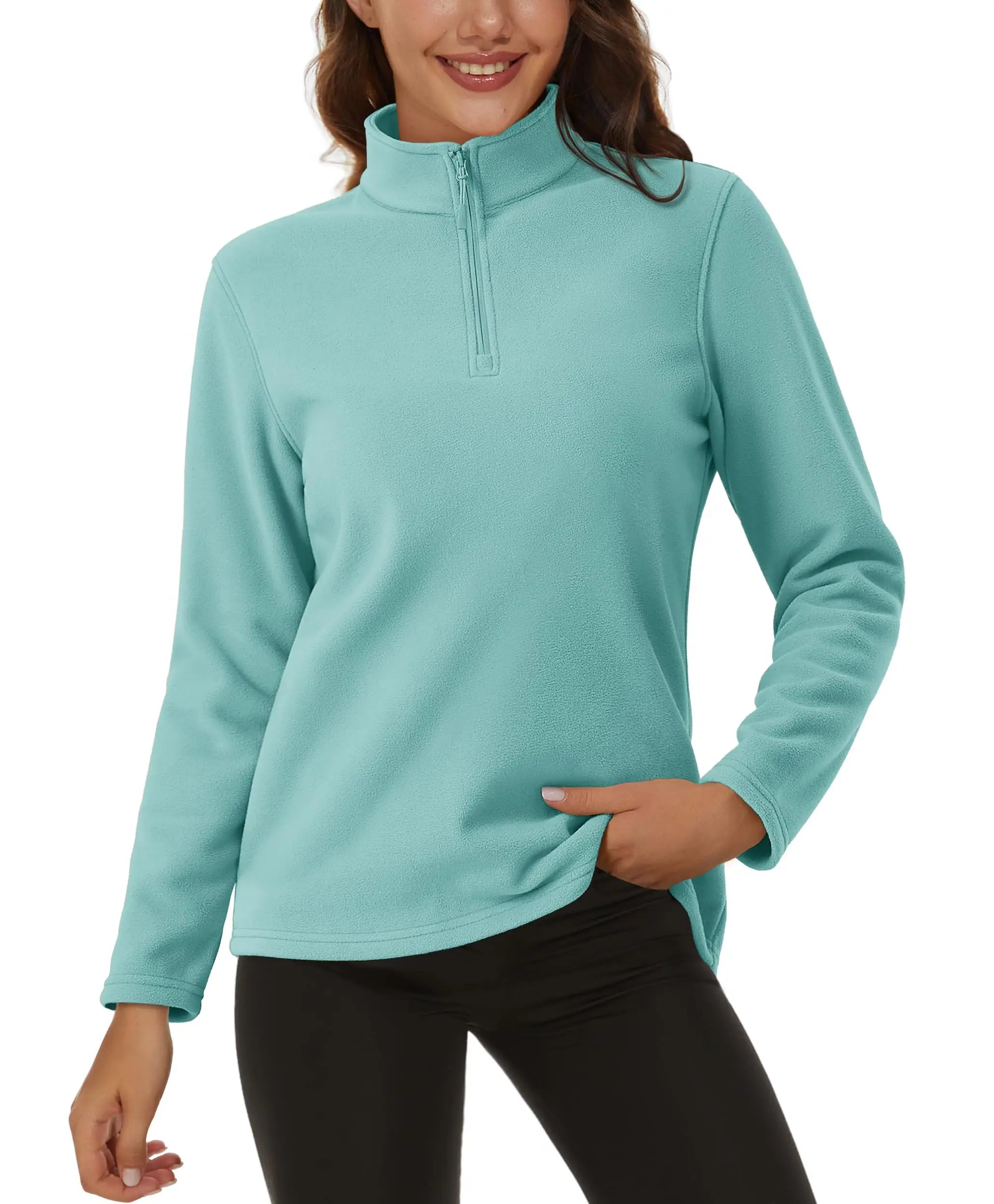 TACVASEN Stand Collar 1/4 Zip Fleece Pullover Womens Outdoor Sports Casual Tops Autumn Winter Lightweight Soft Warm Sweatshirt Zen Fit Plus TACVASEN Stand Collar 1/4 Zip Fleece Pullover Womens Outdoor Sports Casual Tops Autumn Winter Lightweight Soft Warm Sweatshirt Zen Fit Plus