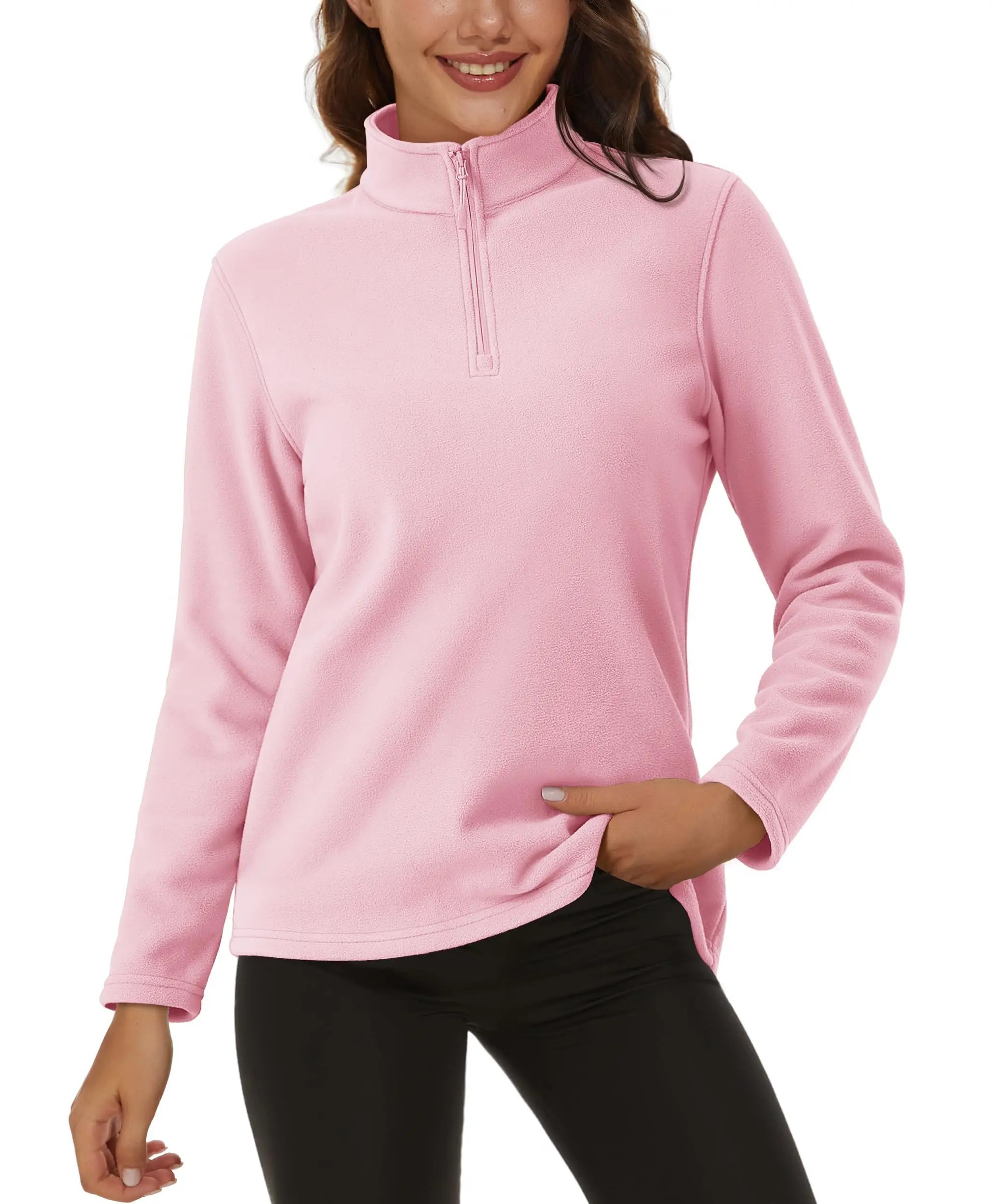 TACVASEN Stand Collar 1/4 Zip Fleece Pullover Womens Outdoor Sports Casual Tops Autumn Winter Lightweight Soft Warm Sweatshirt Zen Fit Plus TACVASEN Stand Collar 1/4 Zip Fleece Pullover Womens Outdoor Sports Casual Tops Autumn Winter Lightweight Soft Warm Sweatshirt Zen Fit Plus