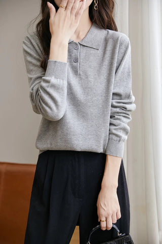 Women 100% Cotton Sweater Sweatshirts Polo Collar Pullover Casual Solid Color Knitwear Long Sleeve Spring Autumn Bottoming Clothing Tops Zen Fit Plus Women 100% Cotton Sweater Sweatshirts Polo Collar Pullover Casual Solid Color Knitwear Long Sleeve Spring Autumn Bottoming Clothing Tops Zen Fit Plus