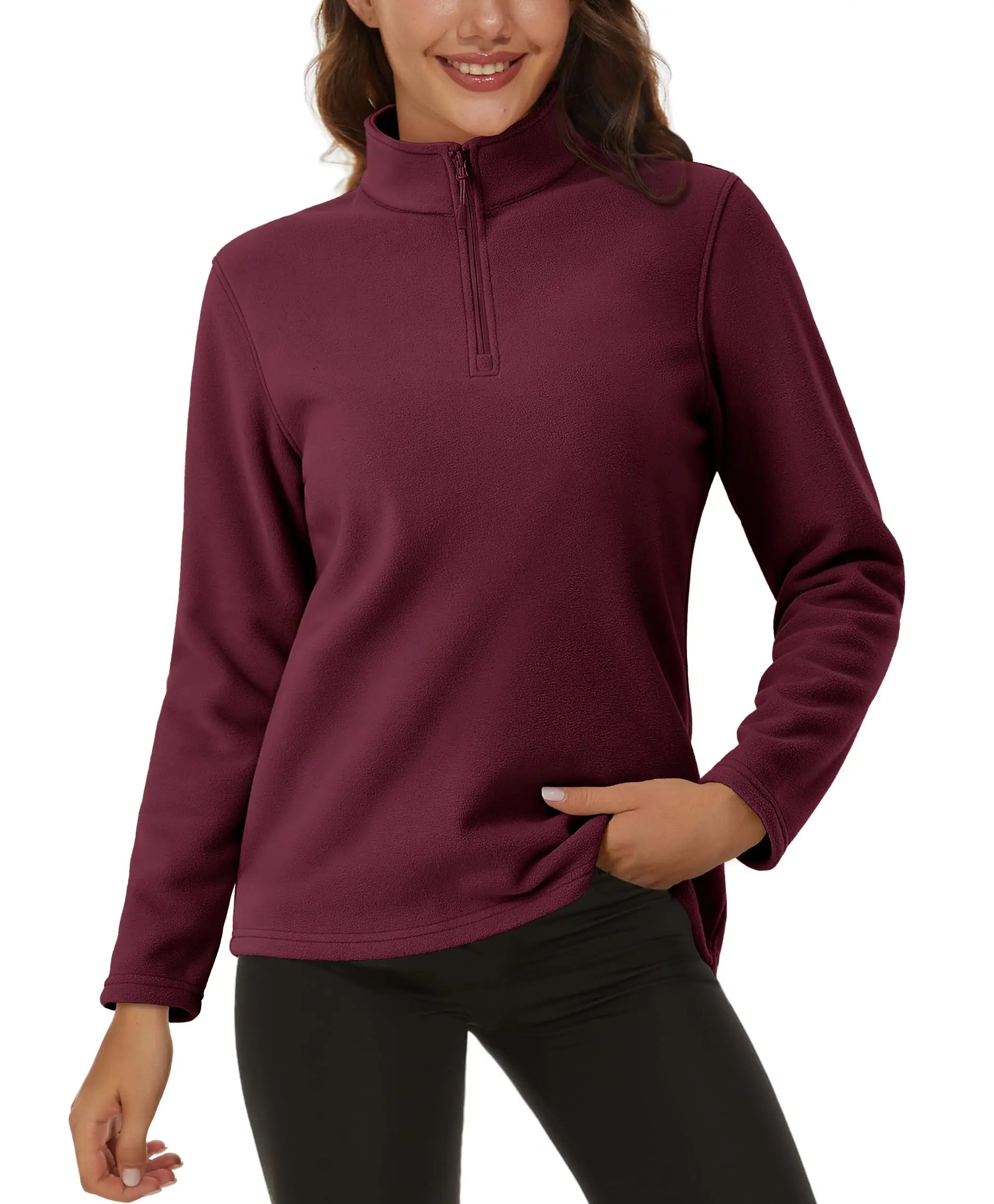 TACVASEN Stand Collar 1/4 Zip Fleece Pullover Womens Outdoor Sports Casual Tops Autumn Winter Lightweight Soft Warm Sweatshirt Zen Fit Plus TACVASEN Stand Collar 1/4 Zip Fleece Pullover Womens Outdoor Sports Casual Tops Autumn Winter Lightweight Soft Warm Sweatshirt Zen Fit Plus
