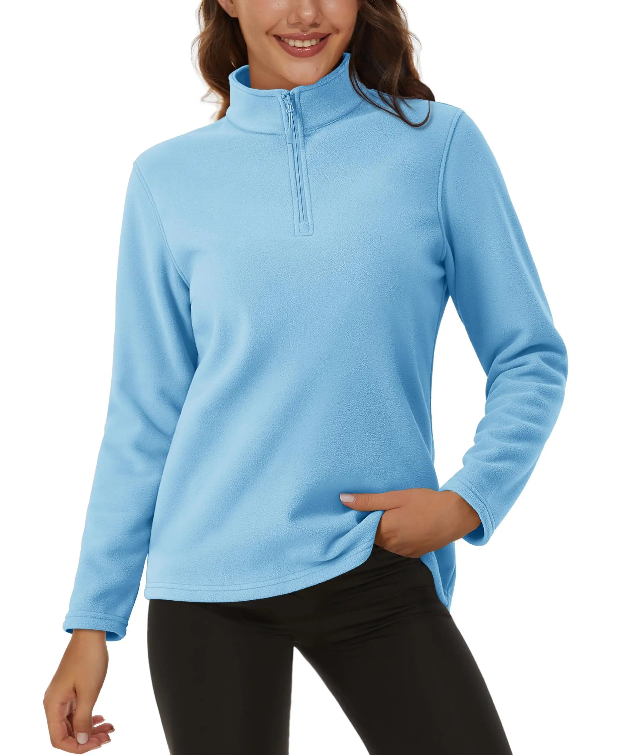 TACVASEN Stand Collar 1/4 Zip Fleece Pullover Womens Outdoor Sports Casual Tops Autumn Winter Lightweight Soft Warm Sweatshirt Zen Fit Plus TACVASEN Stand Collar 1/4 Zip Fleece Pullover Womens Outdoor Sports Casual Tops Autumn Winter Lightweight Soft Warm Sweatshirt Zen Fit Plus