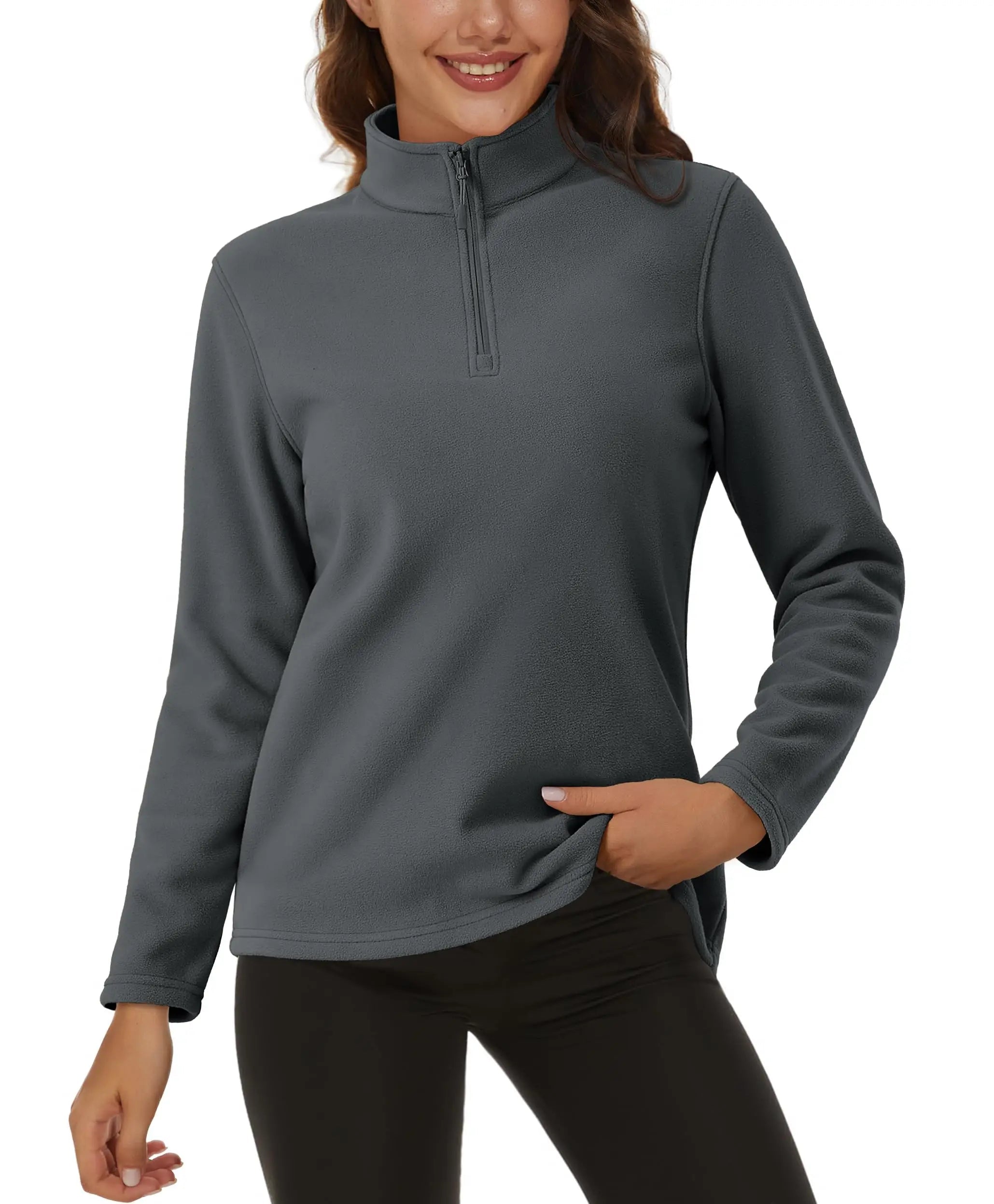 TACVASEN Stand Collar 1/4 Zip Fleece Pullover Womens Outdoor Sports Casual Tops Autumn Winter Lightweight Soft Warm Sweatshirt Zen Fit Plus TACVASEN Stand Collar 1/4 Zip Fleece Pullover Womens Outdoor Sports Casual Tops Autumn Winter Lightweight Soft Warm Sweatshirt Zen Fit Plus