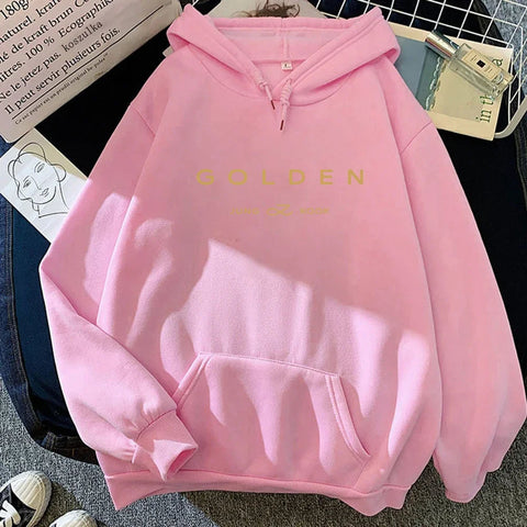 JungKook Golden Hoodie Women Aesthetic Standing Next To You Hoodies Unisex Album Letter Print Golden Pullovers Sweatshirts Korea Zen fit plus JungKook Golden Hoodie Women Aesthetic Standing Next To You Hoodies Unisex Album Letter Print Golden Pullovers Sweatshirts Korea Zen fit plus