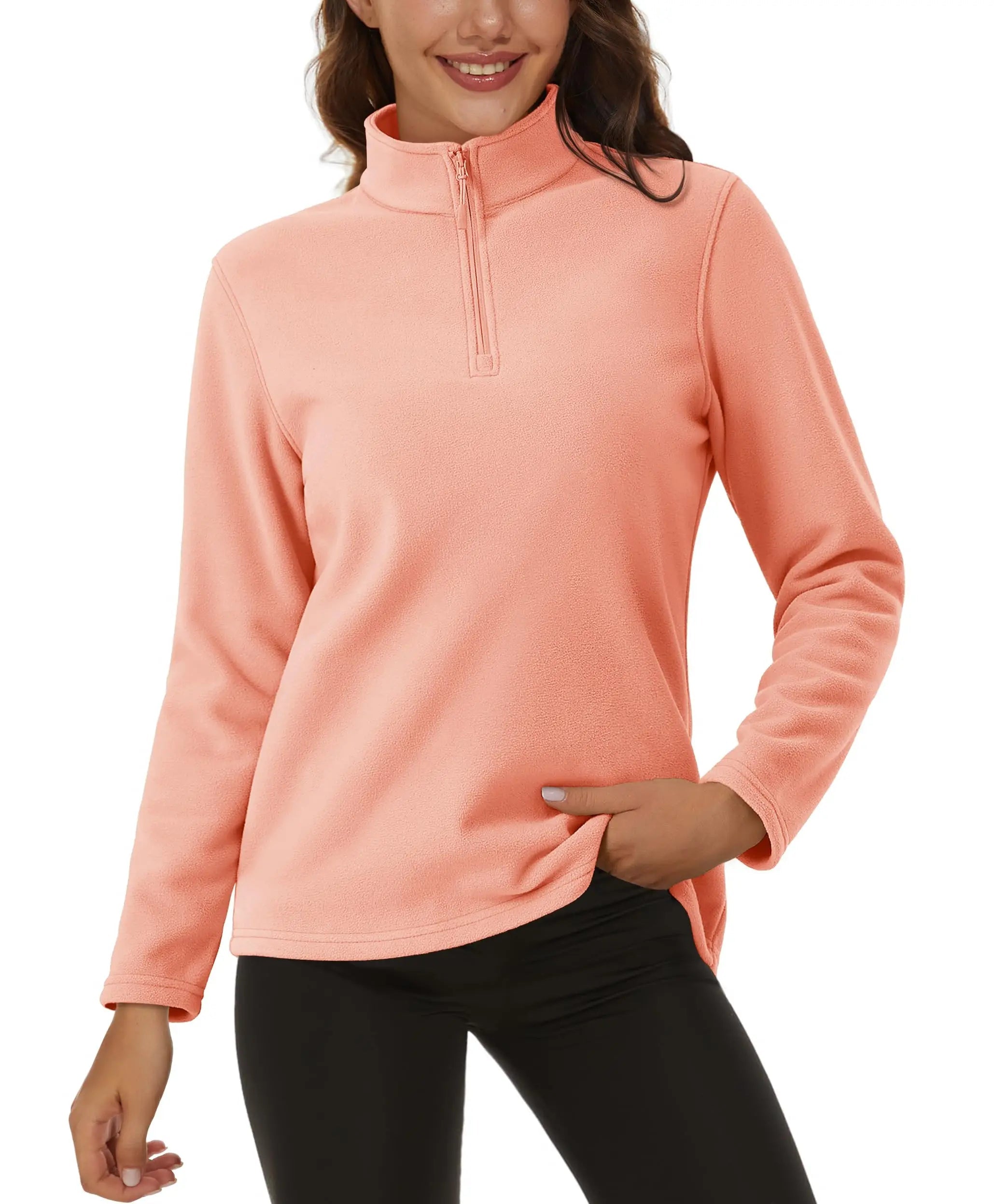 TACVASEN Stand Collar 1/4 Zip Fleece Pullover Womens Outdoor Sports Casual Tops Autumn Winter Lightweight Soft Warm Sweatshirt Zen Fit Plus TACVASEN Stand Collar 1/4 Zip Fleece Pullover Womens Outdoor Sports Casual Tops Autumn Winter Lightweight Soft Warm Sweatshirt Zen Fit Plus
