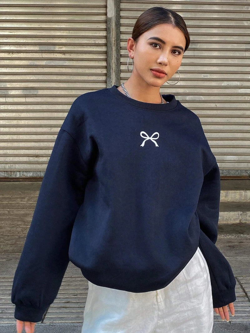 Casual Women's Sweatshirts Kawaii Bow Graphic Prints Pullover Comfortable Warm Oversize Hoodie Autumn Fleece Soft Female Clothes Zen Fit Plus Casual Women's Sweatshirts Kawaii Bow Graphic Prints Pullover Comfortable Warm Oversize Hoodie Autumn Fleece Soft Female Clothes Zen Fit Plus