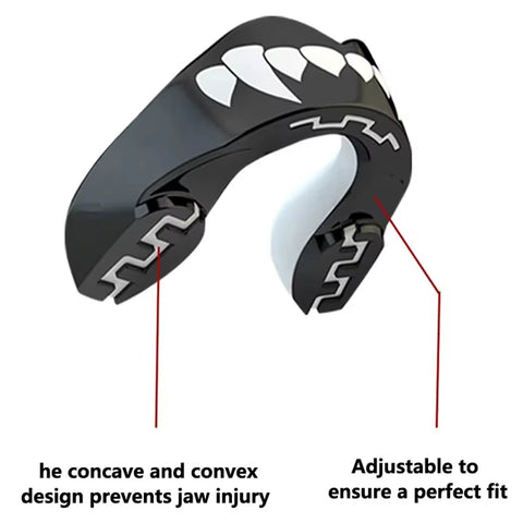 Mouth Guard Sports- Teeth 3D Technology Double Layer Mouth Guard Perfect Fit Adults with Case - Boil & Bite Mouth