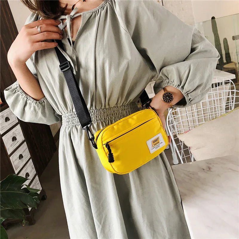 Unisex Crossbody Bag Oxford Cloth Diagonal Shoulder Bags Solid Color Satchels Fashion Leisure Trend Square Sling Handbags - Zen Fit Plus