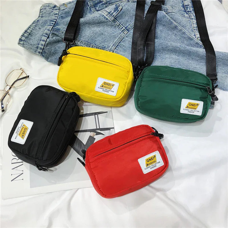 Unisex Crossbody Bag Oxford Cloth Diagonal Shoulder Bags Solid Color Satchels Fashion Leisure Trend Square Sling Handbags - Zen Fit Plus