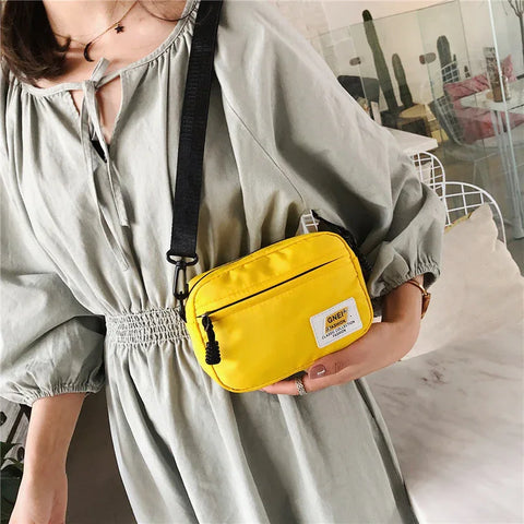 Unisex Crossbody Bag Oxford Cloth Diagonal Shoulder Bags Solid Color Satchels Fashion Leisure Trend Square Sling Handbags - Zen Fit Plus