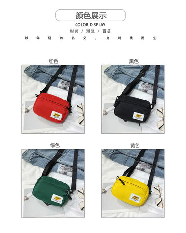 Unisex Crossbody Bag Oxford Cloth Diagonal Shoulder Bags Solid Color Satchels Fashion Leisure Trend Square Sling Handbags - Zen Fit Plus