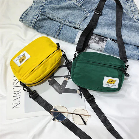 Unisex Crossbody Bag Oxford Cloth Diagonal Shoulder Bags Solid Color Satchels Fashion Leisure Trend Square Sling Handbags - Zen Fit Plus