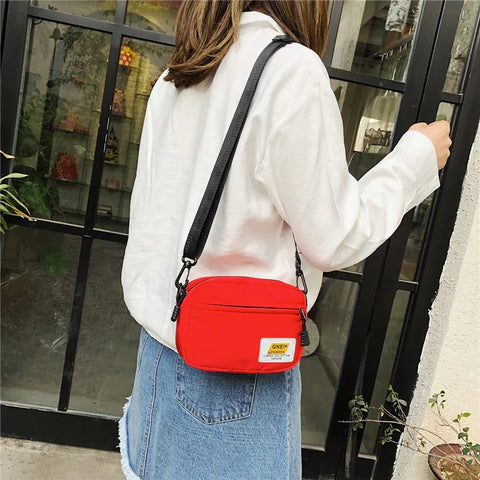 Unisex Crossbody Bag Oxford Cloth Diagonal Shoulder Bags Solid Color Satchels Fashion Leisure Trend Square Sling Handbags - Zen Fit Plus