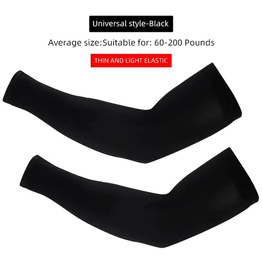 Cool Ice Silk Arm Sleeves for UV Protection - Perfect for Cycling, Running, and Outdoor Fitness!