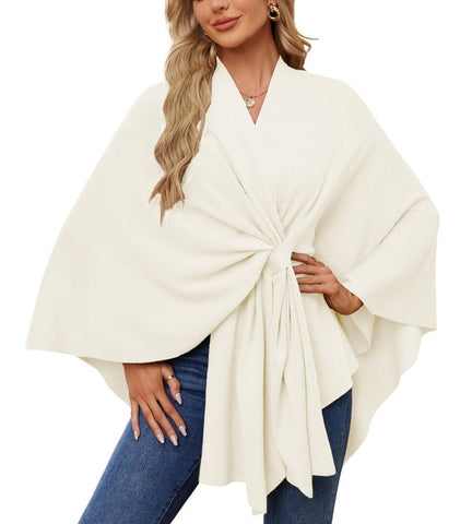 Soft Elegant Shawl Poncho for Cozy Chic Layers