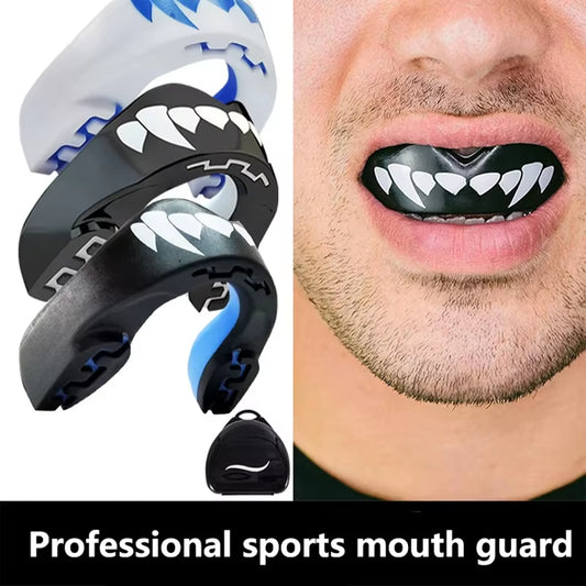 Mouth Guard Sports- Teeth 3D Technology Double Layer Mouth Guard Perfect Fit Adults with Case - Boil & Bite Mouth