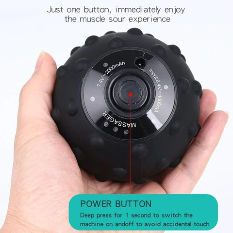 4-Speed Vibrating Massage Ball - Electric Fitness Ball Massager for Muscle and Fitness