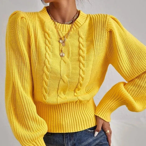 Soft Knit Sweater with Chic Chain Pattern