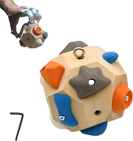 Finger Climbing Training Ball – Handmade Grip Strengthener Tool to Enhance Finger Muscle Power, Accuracy and Rock Climbing Performance