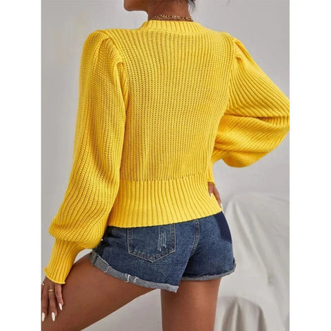 Soft Knit Sweater with Chic Chain Pattern