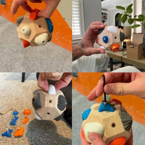 Finger Climbing Training Ball – Handmade Grip Strengthener Tool to Enhance Finger Muscle Power, Accuracy and Rock Climbing Performance