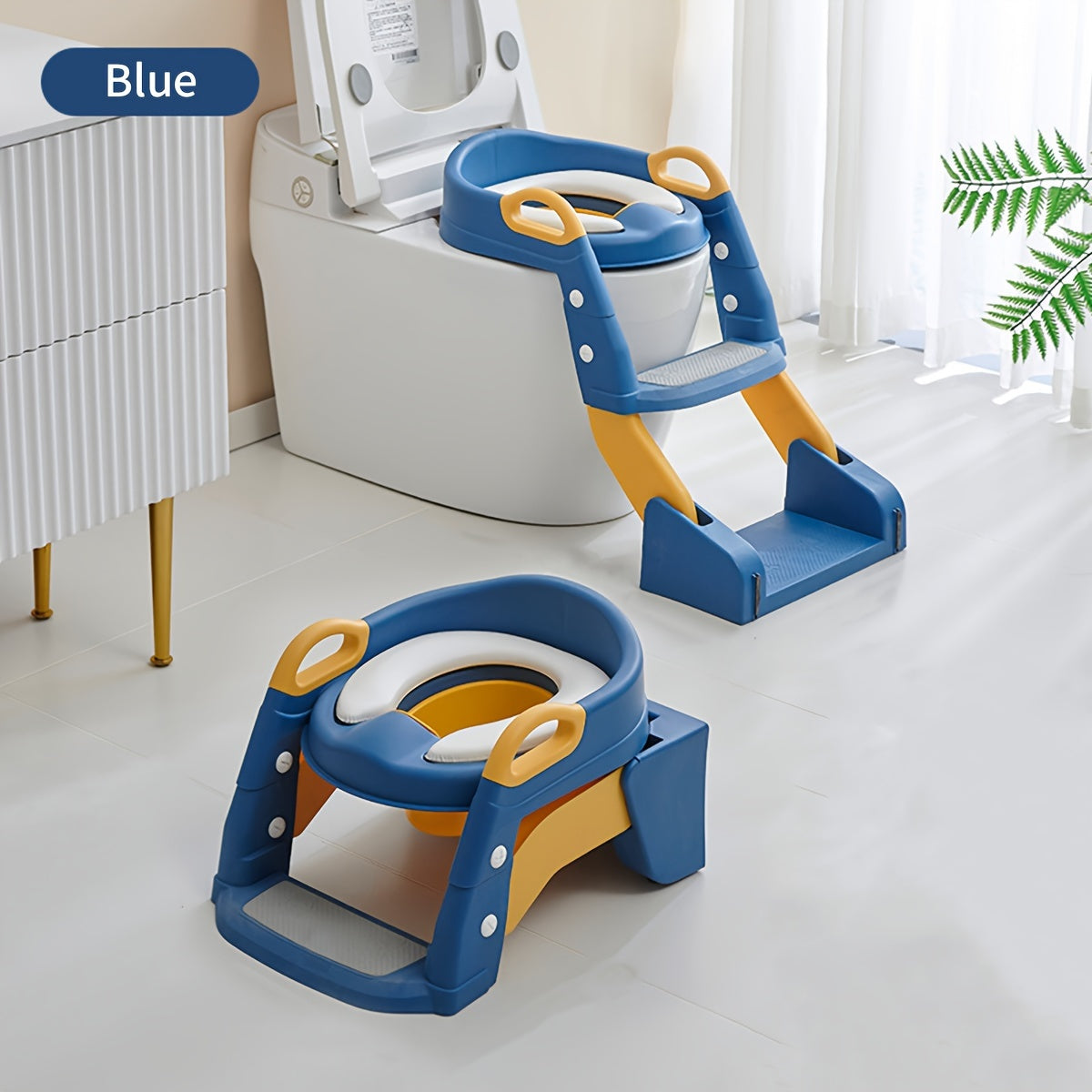 Adjustable Non-Slip Potty Training Seat –  Toilet Chair with Step Stool Ladder, Comfortable Handles, and Splash Guard for Safe and Stress-Free Toddler Toilet Training