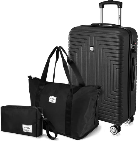 3pcs Luggage Set Hard Shell Suitcases Travel Packing Box With Wheel TSA Aproved Lock And Carry On Bag Wash Bag Travel Suit Case - Zen Fit Plus