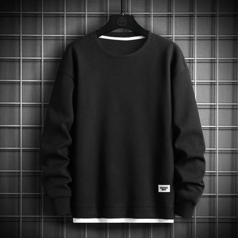 2025 Solid Color Sweatshirt Men Harajuku Hoodies O Neck long Sleeve Casual Sweatshirt Mens Pullover Tops Streetwear Man Hoodies Zen Fit Plus