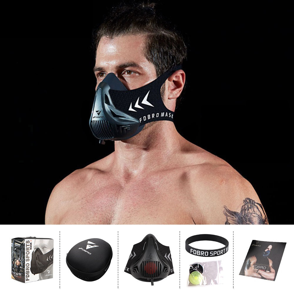 Fitness Training Elevation Mask – Resistance Breathing Sports Mask for Running, Cardio and Endurance Workouts