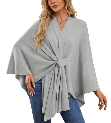 Soft Elegant Shawl Poncho for Cozy Chic Layers