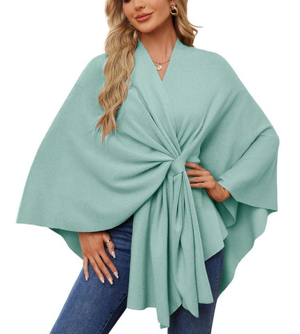 Soft Elegant Shawl Poncho for Cozy Chic Layers