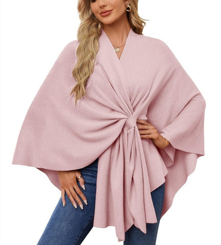 Soft Elegant Shawl Poncho for Cozy Chic Layers