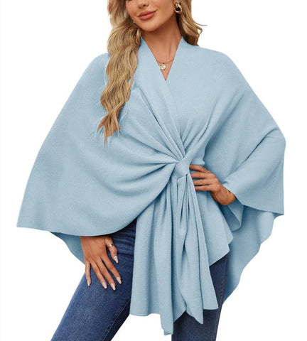 Soft Elegant Shawl Poncho for Cozy Chic Layers