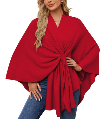 Soft Elegant Shawl Poncho for Cozy Chic Layers