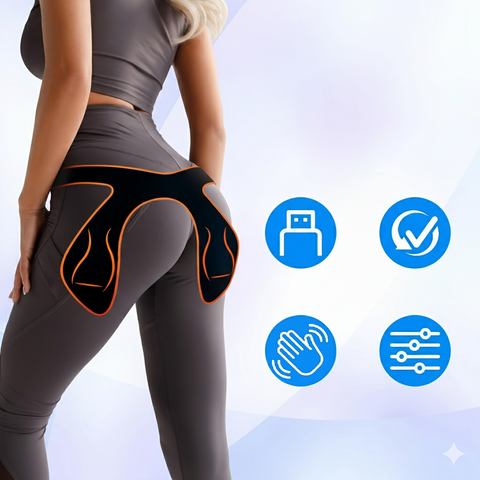 EMS Hip Trainer Buttocks Toner – Electric Glute and Ab Stimulator for Women and Men, Portable Fitness Muscle Shaping Device