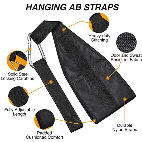 Hanging Ab Straps Abdominal Muscle Building Arm Support Workout Pull Up Bar Attachment Fitness Exercise Gym Equipment Men Women Zen fit plus