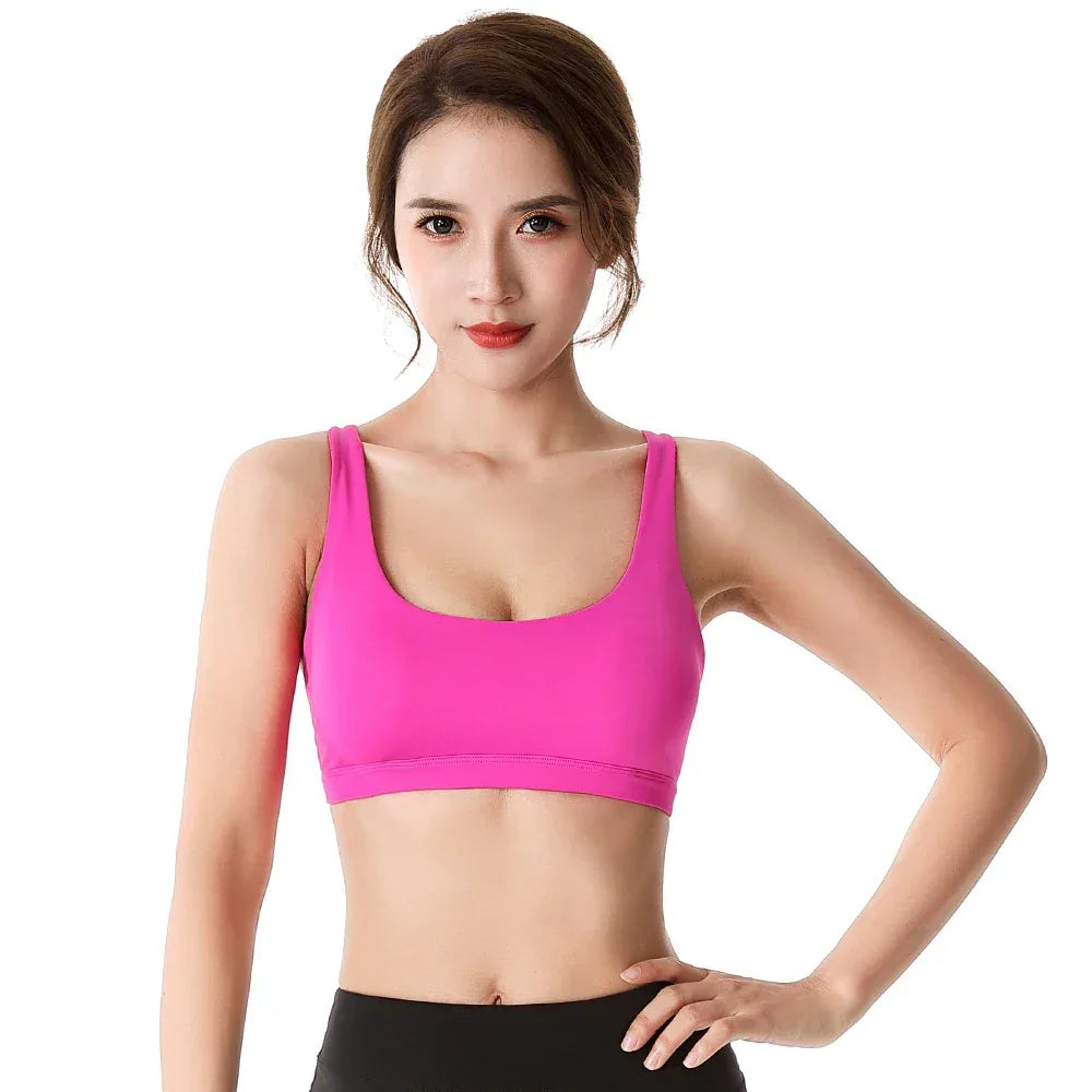 Fitness Sports Bra for Women Push Up Wirefree Padded Crisscross Strappy Running Gym Training Workout Yoga Underwear Crop Tops - Zen Fit Plus