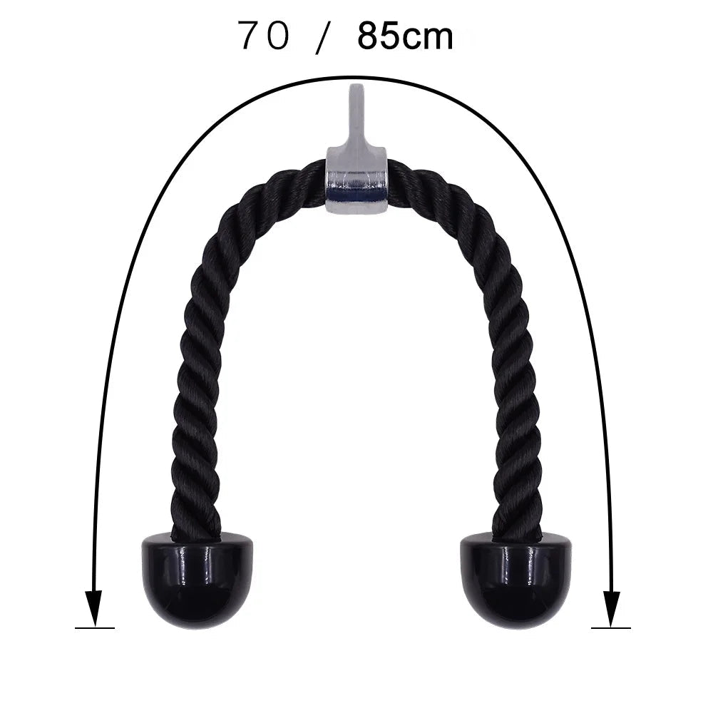 Gym Tricep Rope Pull Down Cable Rope Tricep Cord Pulldown Workout Exercise Back Fitness Strength Bodybuilding Training Equipment Zen fit plus