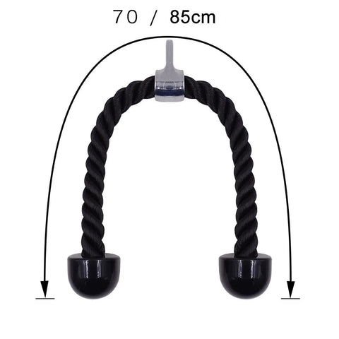 Gym Tricep Rope Pull Down Cable Rope Tricep Cord Pulldown Workout Exercise Back Fitness Strength Bodybuilding Training Equipment Zen fit plus
