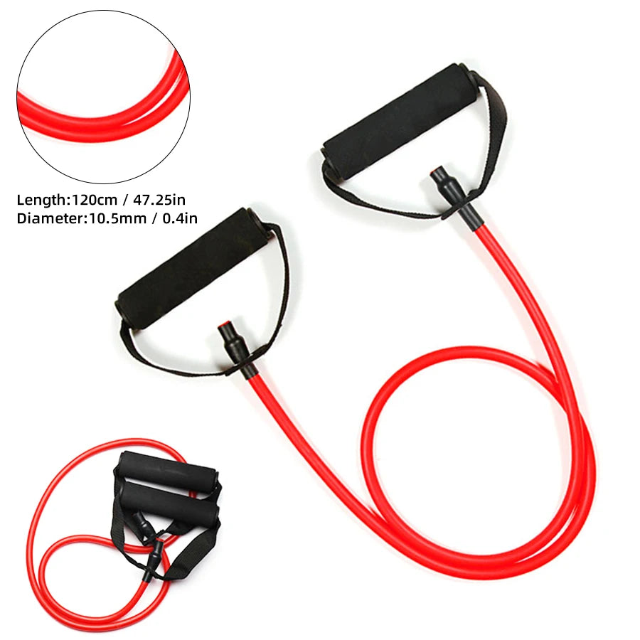 5 Levels Resistance Bands with Handles Training Exercise Tube Band Pull Rope Fitness  Elastic Bands Workouts Strength Equipment Zen fit plus