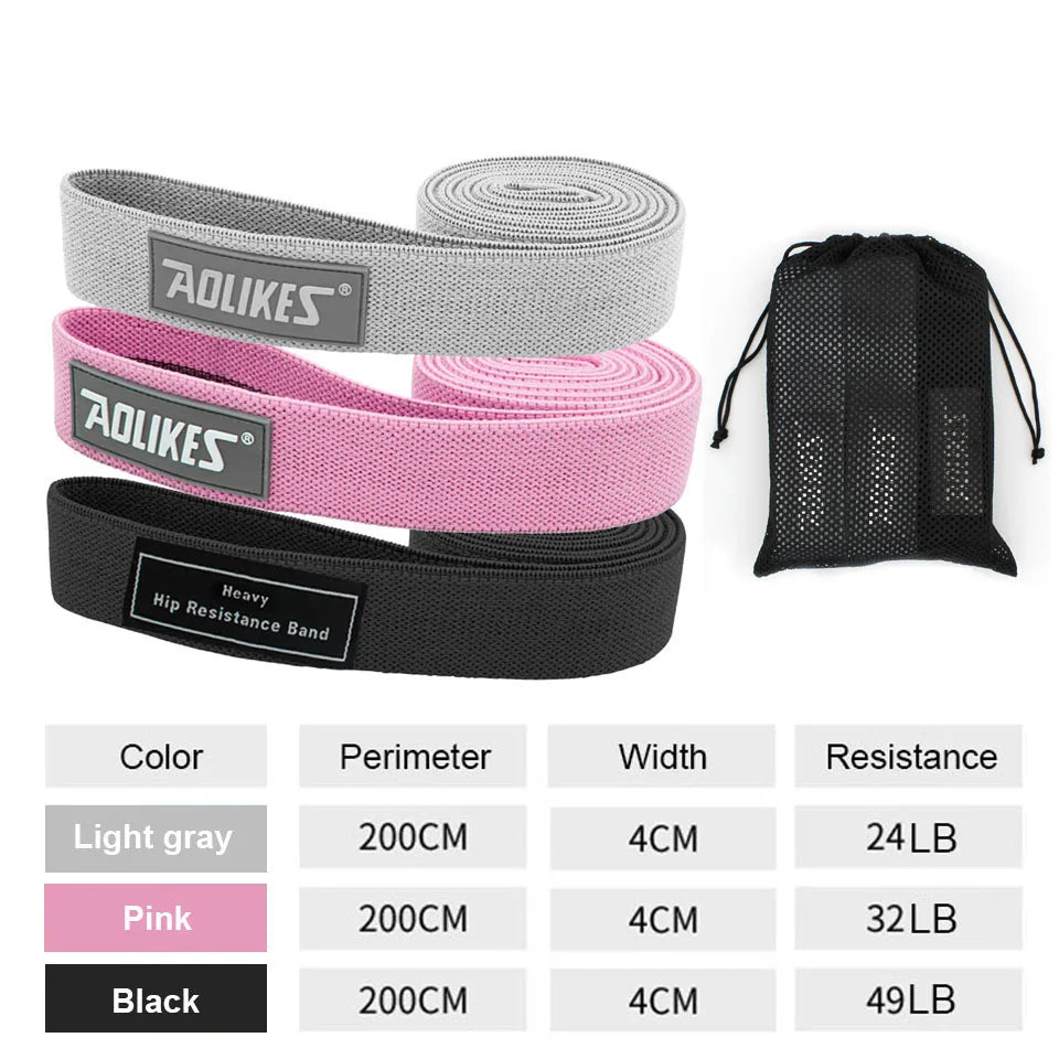 AOLIKES New Fitness Long Resistance Bands Workout Fabric Set Exercise Elastic Booty Bands For Pull Up Woman Assist Leg Zen fit plus