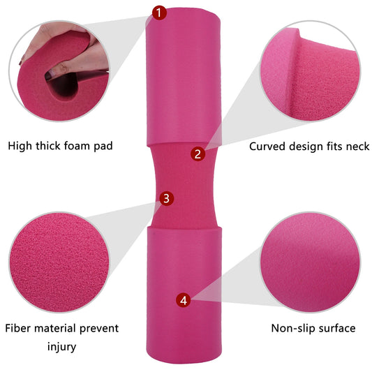 Barbell Pad Set with Carry Bag Weightlifting Wrist Wrap and Gym Ankle Straps for Lunges Hip Thrusts Powerlifting Deadlift Zen fit plus