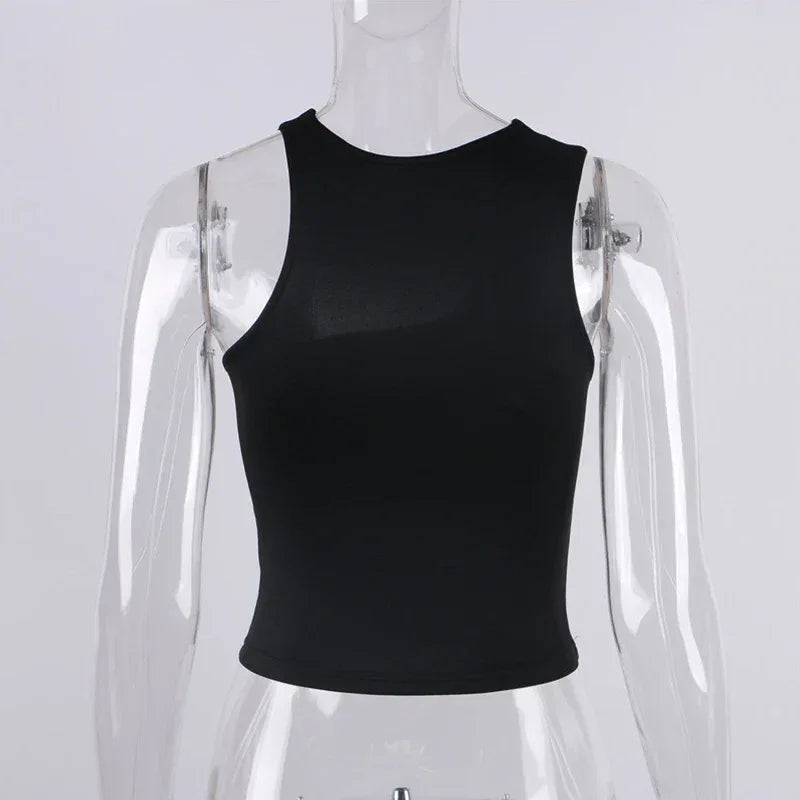 Cut Out Sexy Crop Off Shoulder Solid Skinny Sport Short Tops Women Tank Irregular Summer Tube Tops - Zen Fit Plus