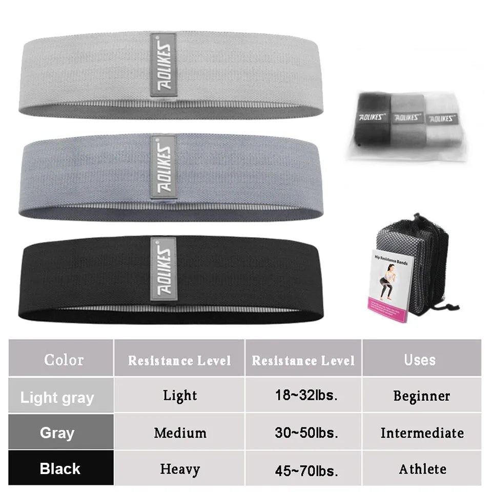 AOLIKES New Fitness Long Resistance Bands Workout Fabric Set Exercise Elastic Booty Bands For Pull Up Woman Assist Leg Zen fit plus