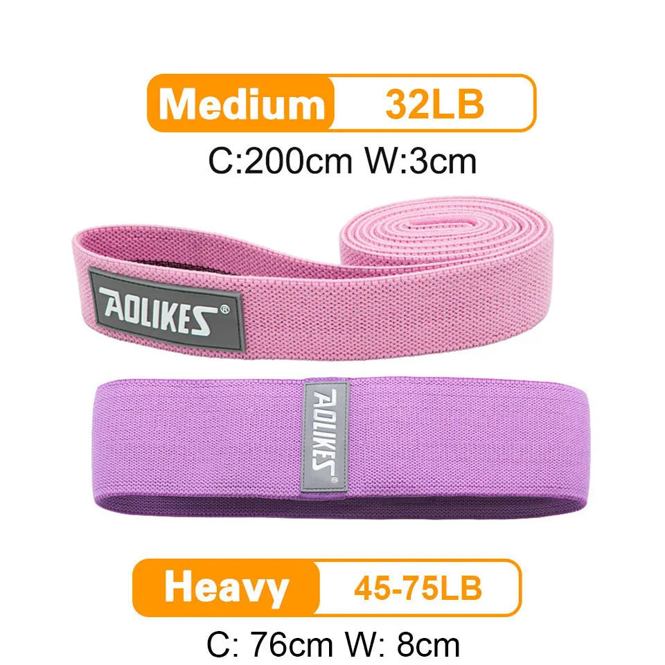 AOLIKES New Fitness Long Resistance Bands Workout Fabric Set Exercise Elastic Booty Bands For Pull Up Woman Assist Leg Zen fit plus