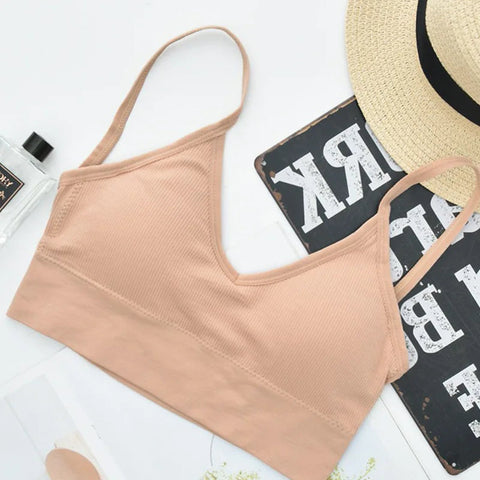 Women Sexy Crop Tops Tube Top Bra Female Streetwear Sleeveless Camis Seamless Sport Lingerie Tee Crop Top Bandeau Top Tanks Zen fit plus
