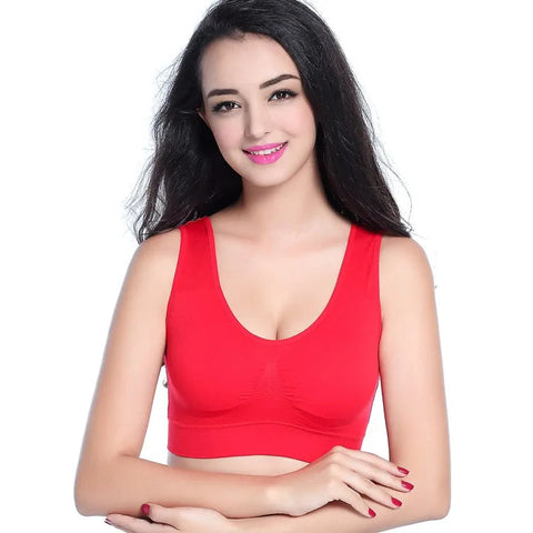 Women Sport Yoga Bra Running Vest Gym Workout Underwear Padded Crop Tops Female Sportswear Brassiere Push Up Fitness Bras Zen Fit Plus