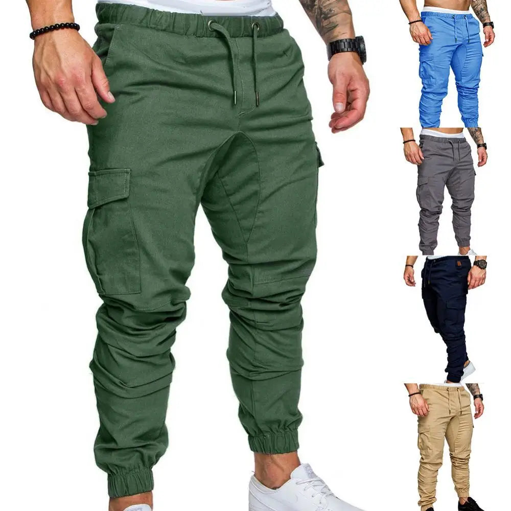 50%HOT2022 New Men's Casual Jogging Pants Solid Color Pocket Pants Sports Pants Men's Trousers Street Hip Halen Jogging Pants Zen fit plus